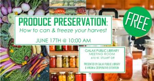 [GPL] Gardening Class-Produce Preservation @ Galax Public Library Meeting Room