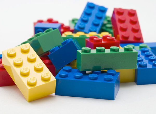 Multi-colored LEGO blocks